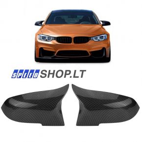 BMW 3 (F30) M3 look Carbon print veidrodėlių gaubtai